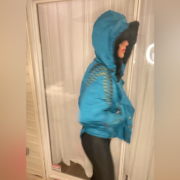 True late 80s 90s LIFETIME GRAIL Head damask native tribal ski jacket muff set - Picture 10 of 16